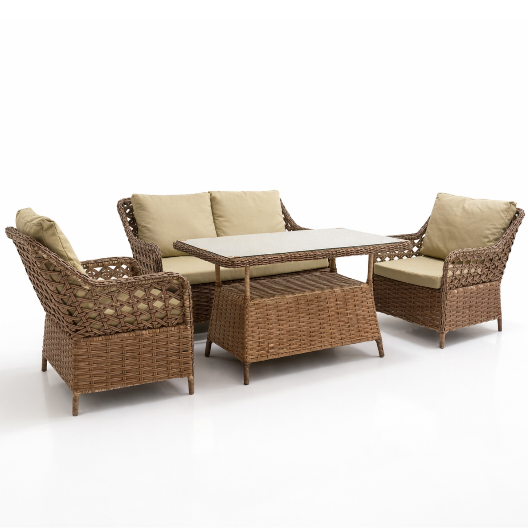 İcon 2+1+1 Raddan Oturma Grubu - Kapiçino